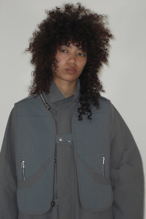 ECO GIL LONG COAT w/VEST -GRAY(BAMBOO CHARCOAL)- *Last1